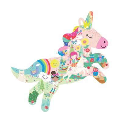Floss & Rock 40 Parça Puzzle Unicorn Şekilli Yap Boz Rainbow Unicorn - 2