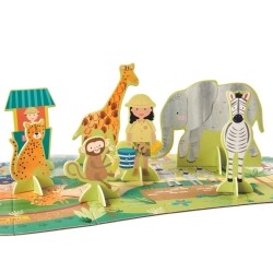 Floss & Rock 60 Parça Safari Park Pop Out Yer Puzzle - 2
