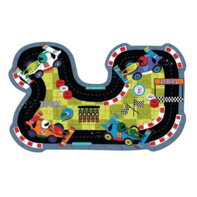 Floss & Rock 80 Parça Puzzle Pist Şekilli Yap Boz Cars - 2