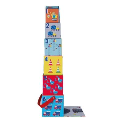 Floss & Rock Ahşap Figürlü Küpler/Construction New - 3