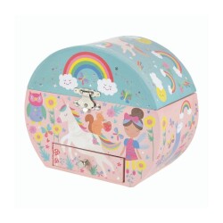 Floss & Rock Müzikli Oval Mücevher Kutusu Rainbow Fairy - 2