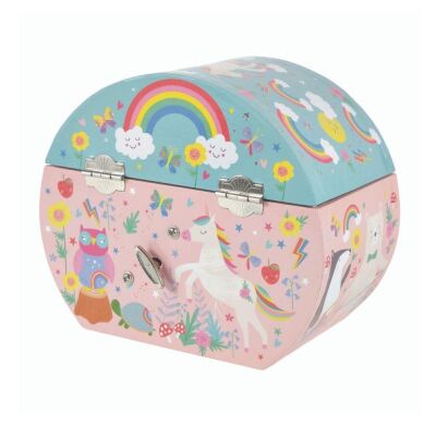 Floss & Rock Müzikli Oval Mücevher Kutusu Rainbow Fairy - 3