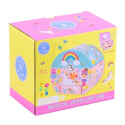 Floss & Rock Müzikli Oval Mücevher Kutusu Rainbow Fairy - 4
