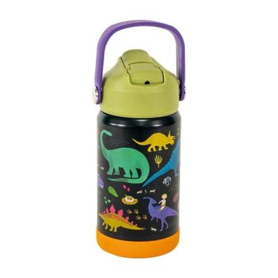 Floss & Rock Paslanmaz Çelik Pipetli Suluk Dino - 1
