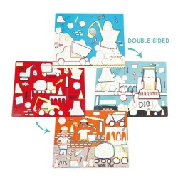Floss & Rock Renk Değiştiren Sulu Boyalı Oyun Mat Construction - 2