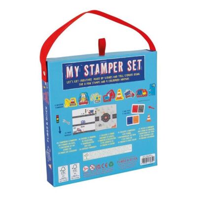 Floss & Rock Stamper Ahşap Baskı Seti Construction - 6