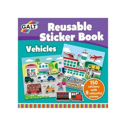 Galt Reusable Sticker Book Vehicles 3 Yaş+ - Thumbnail