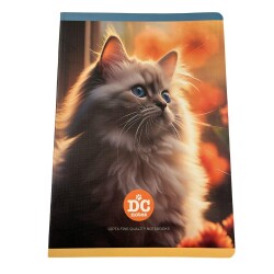 Gıpta A4 Defter 60 Yap Çizgili Kedi Fotoğraflı - 1
