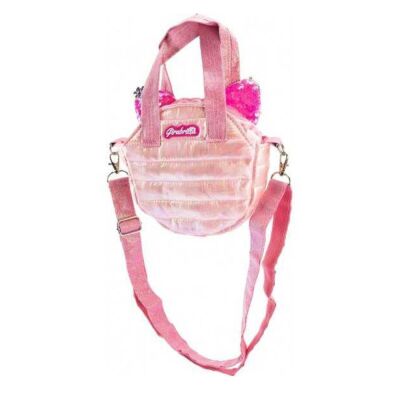 Girabrilla Kedi Kulaklı Puffer Omuz Çantası Metalik Pembe - 1