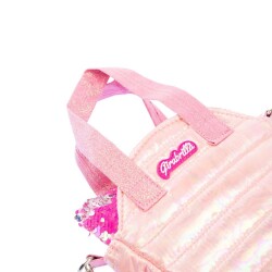 Girabrilla Kedi Kulaklı Puffer Omuz Çantası Metalik Pembe - 3