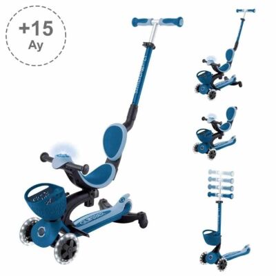 Globber Go Up Baby 360 Işıklı Scooter - Pastel Mavi - 5