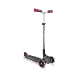Globber Master Işıklı Katlanabilir Scooter Siyah Kırmızı - Globber
