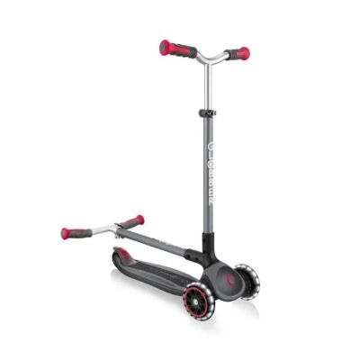 Globber Master Işıklı Katlanabilir Scooter Siyah Kırmızı - 2