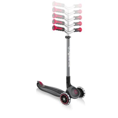 Globber Master Işıklı Katlanabilir Scooter Siyah Kırmızı - 4