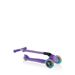 Globber Primo Plus Katlanabilir Işıklı Scooter Mor - 5