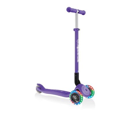 Globber Primo Plus Katlanabilir Işıklı Scooter Mor - 1