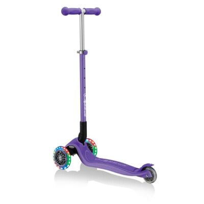 Globber Primo Plus Katlanabilir Işıklı Scooter Mor - 2