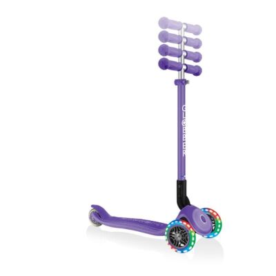 Globber Primo Plus Katlanabilir Işıklı Scooter Mor - 7