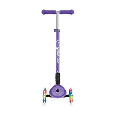 Globber Primo Plus Katlanabilir Işıklı Scooter Mor - 3