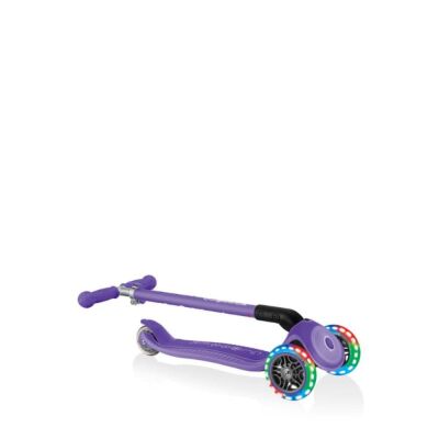 Globber Primo Plus Katlanabilir Işıklı Scooter Mor - 5