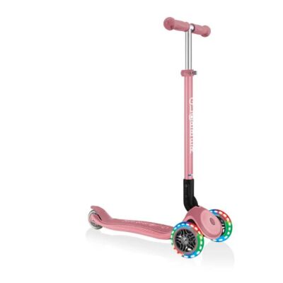 Globber Primo Plus Katlanabilir Işıklı Scooter - Pastel Pembe - 1