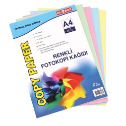 Globox Renkli Kağıt 100 Lü A4 Renkli - Globox