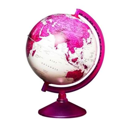 Gürbüz Dünya Küresi Magenta Işıklı 26 cm