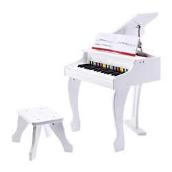 Hape Deluxe Grand Elektronik Piyano Beyaz - Thumbnail