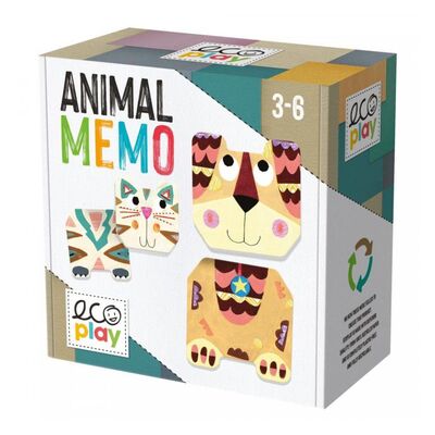 Headu Ecoplay Animal Memo Hafıza Oyunu 3-6 Yaş