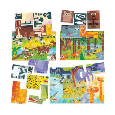 Headu Ecoplay Double Puzzle 3-6 Yaş - 2