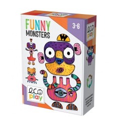 Headu Ecoplay Funny Monsters Eşleme ve Yaratma Oyunu 3-6 Yaş - Headu