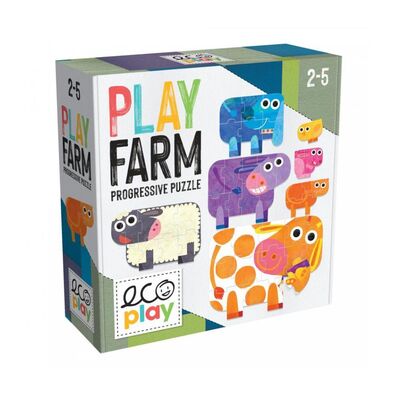 Headu Ecoplay Play Farm ilerleyen Puzzle 2-5 Yaş