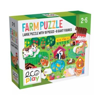 Headu Ecoplay Shaped Puzzle Farm 2-5 Yaş - 1