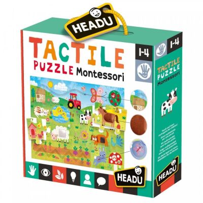 Headu Tactile Puzzle Montessori 1-4 Yaş - 1