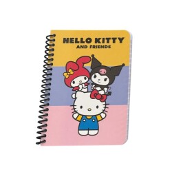 Hello And Friends A6 80 Yap Çizgili Spiralli Bloknot - Keskin Color