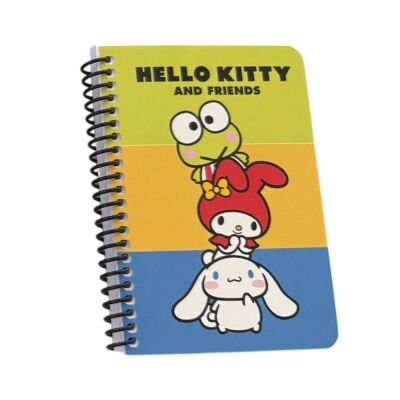 Hello And Friends A6 80 Yap Çizgili Spiralli Bloknot - 3