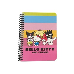 Hello And Friends A6 80 Yap Çizgili Spiralli Bloknot - 4