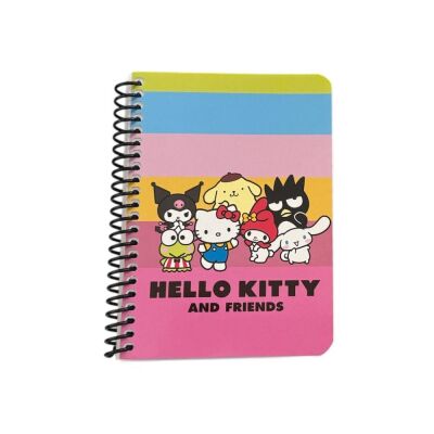 Hello And Friends A6 80 Yap Çizgili Spiralli Bloknot - 4