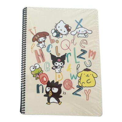 Hello Kitty And Friends A4 Defter 80 Yap Çizgili Spriralli Karton Kapak - 3