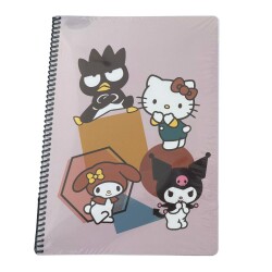 Hello Kitty And Friends A4 Defter 80 Yap Çizgili Spriralli Karton Kapak - 4