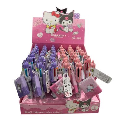 Hello Kitty Arkadaşları Tükenmez Kalem 6 Renk ve Mini Defter - 5