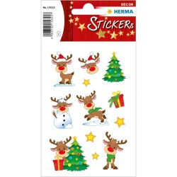 Herma Sticker Yılbaşı Geyikler Glittery 15625 - Herma