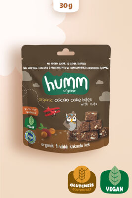 Humm Organik Glutensiz Vegan Kakaolu ve Fındıklı Kek - 1