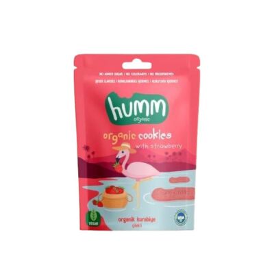 Humm Organik Vegan Çilekli Kurabiye 55 gr - 1