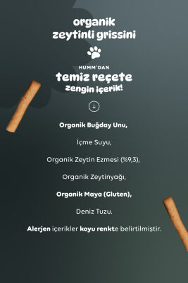 Humm Organik Vegan Grissini Zeytinli 55 gr - 4