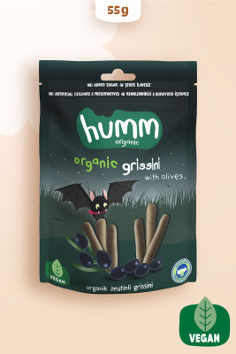 Humm Organik Vegan Grissini Zeytinli 55 gr - 1