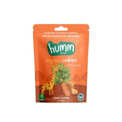 Humm Organik Vegan Portakallı Kurabiye 55 gr - 1