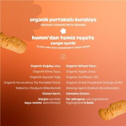 Humm Organik Vegan Portakallı Kurabiye 55 gr - 2