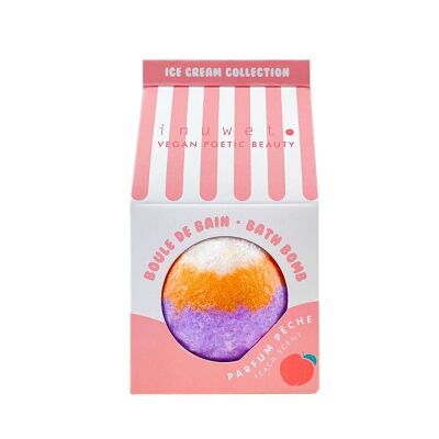 İnuwet Bath Bomb Ice Cream Peach Şeftali Banyo Bombası - 1
