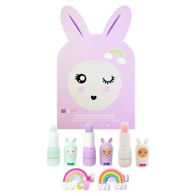İnuwet Boite Delux 3'lü Dudak Kremi ve Toka Seti Paper Bunny - 1